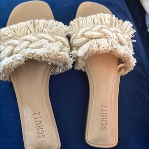 New SCHUTZ Cream Fringe Sandals
Original price $129